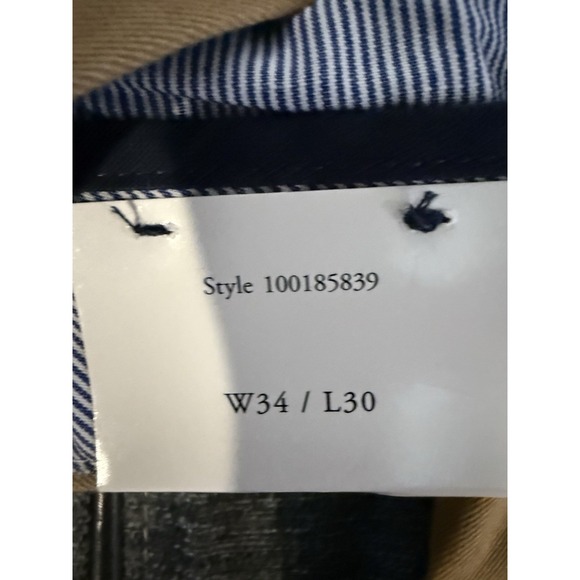 NWT Brooks Brothers Pants Mens 34x30 Chino Khaki Stretch Clark Fit Preppy - Picture 6 of 8